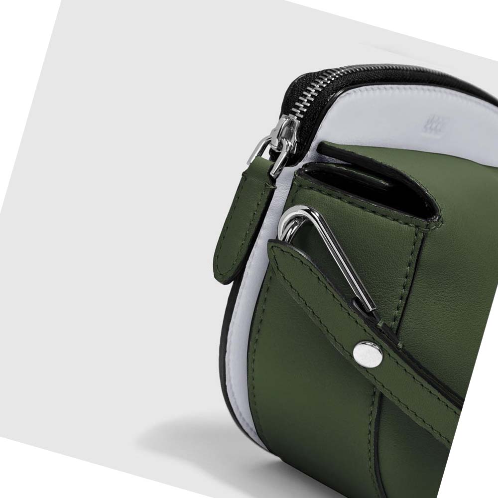 Men's Ecco E-Saddle Shoulder Bags Green | Canada 779FDN